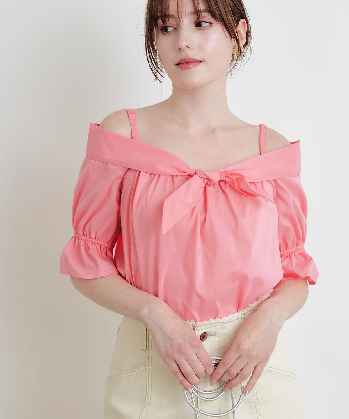 model：H160　着用サイズ：M　ピンク