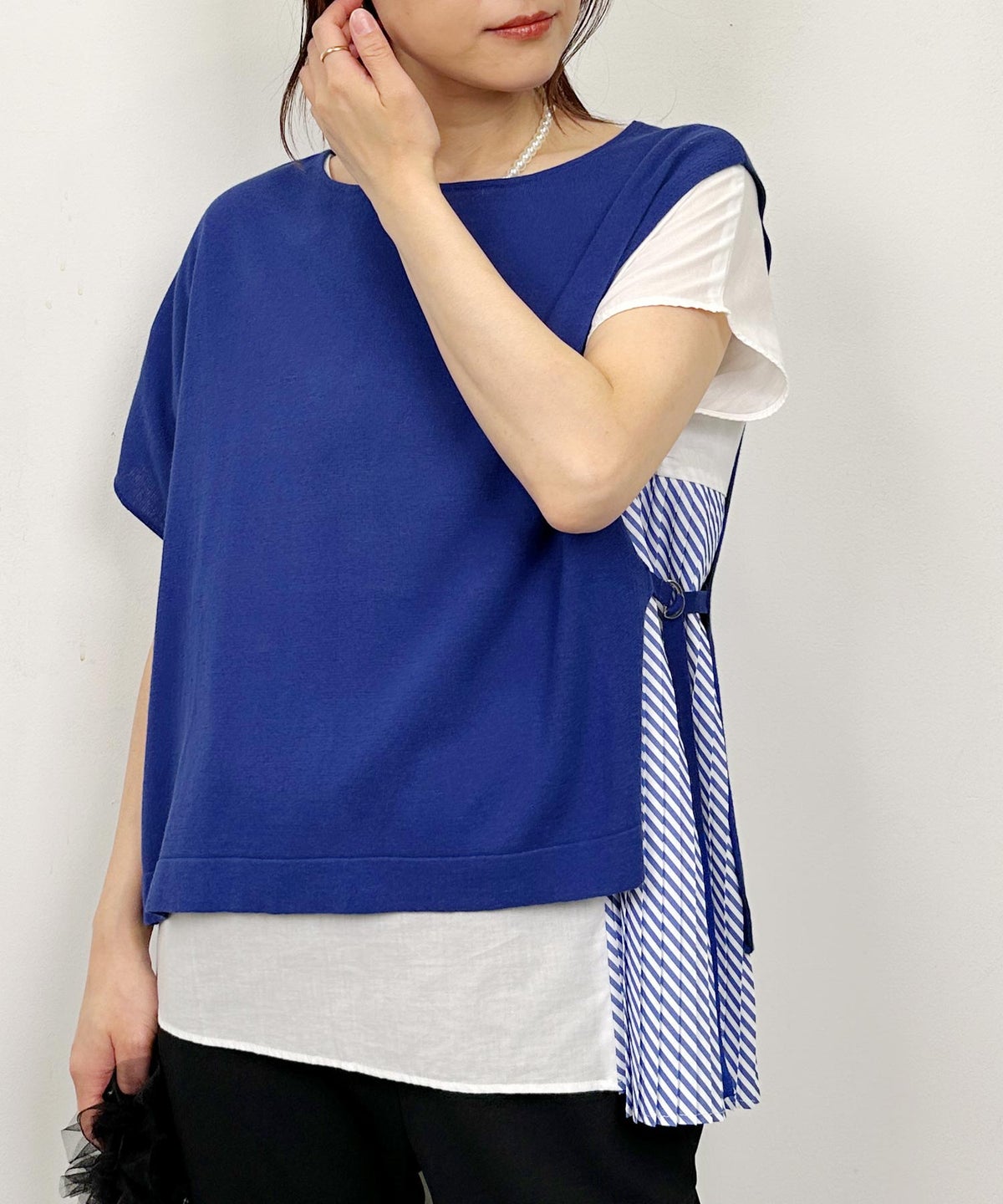 model：H164　着用サイズ：M　ブルー