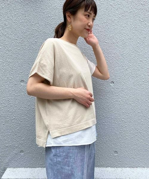 model：H164　着用サイズ：M　グレイッシュベージュ