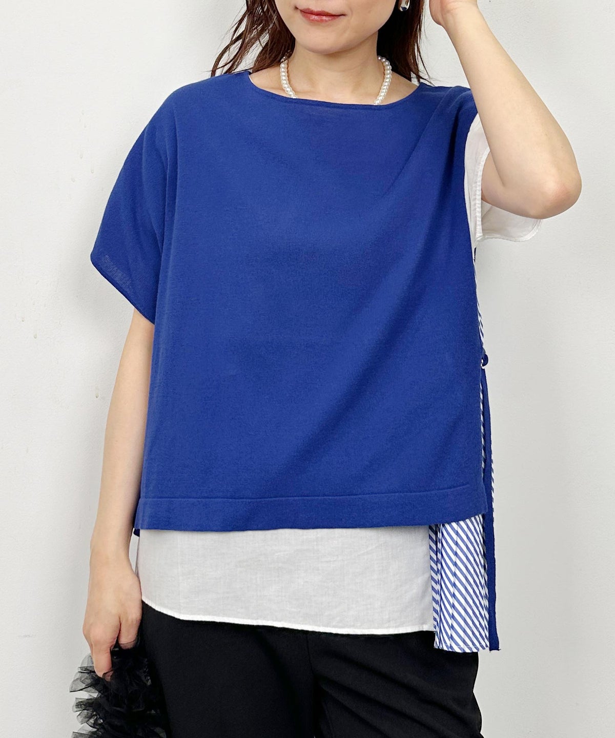model：H164　着用サイズ：M　ブルー