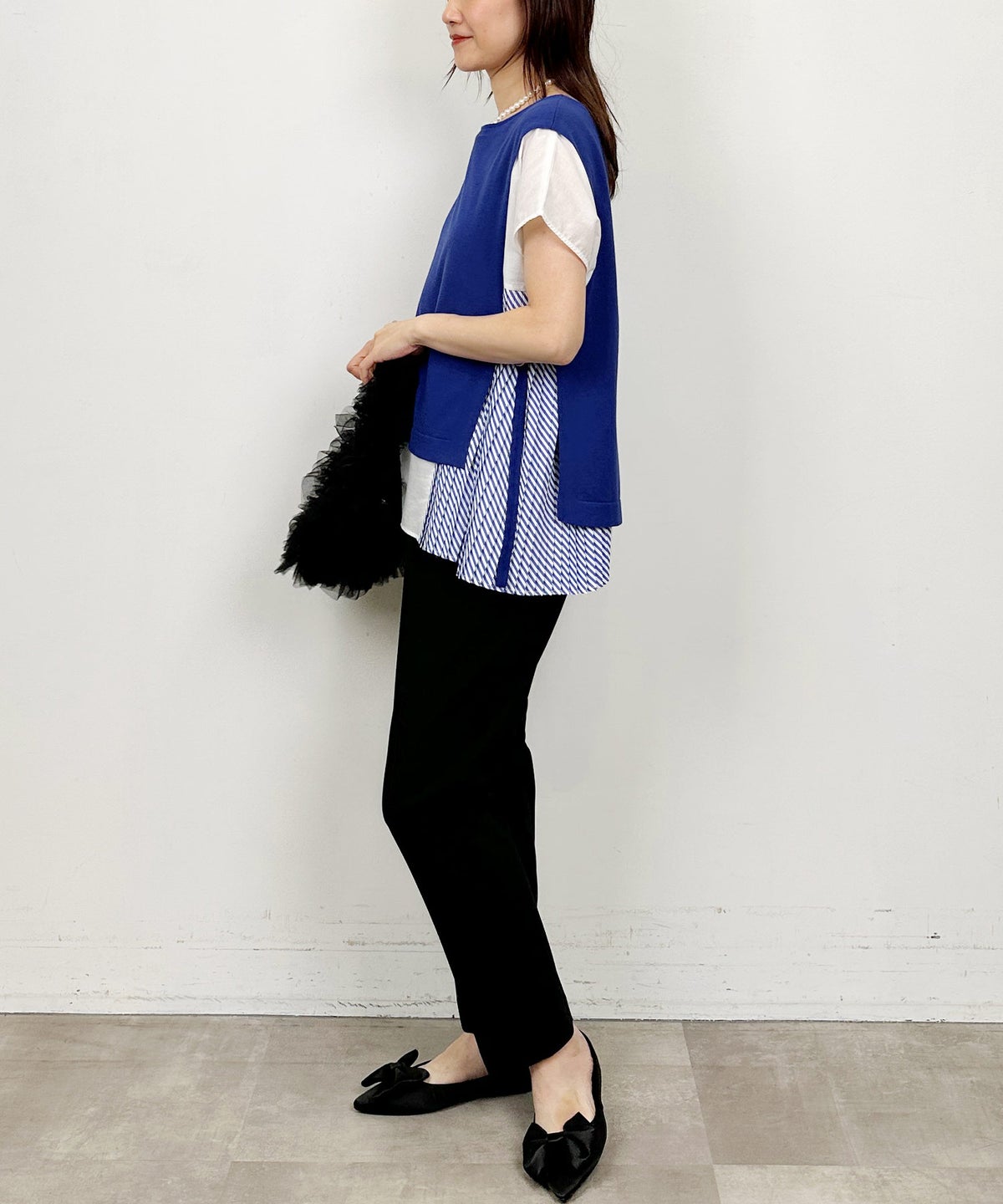 model：H164　着用サイズ：M　ブルー