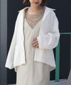 model：H164　着用サイズ：M　オフホワイト