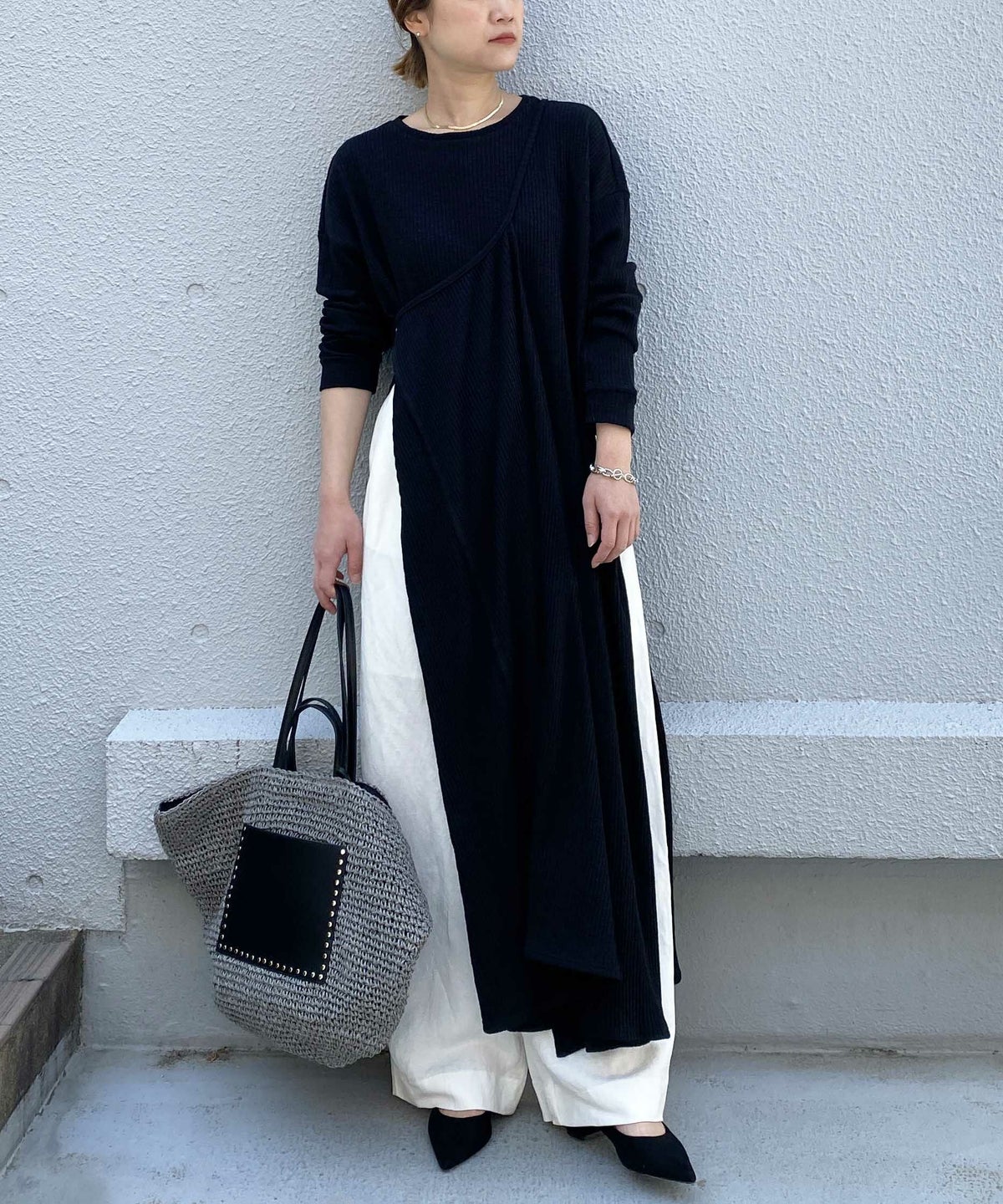 model：H164　着用サイズ：M　ブラック　パターンC