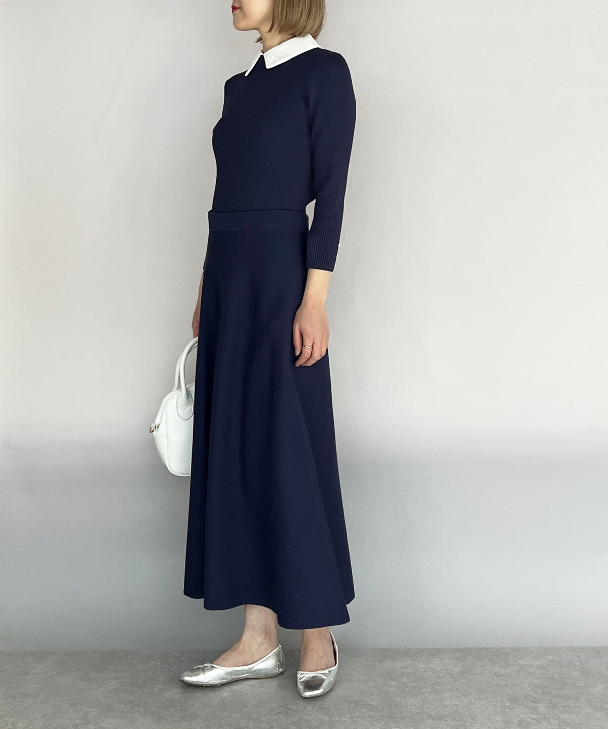 model：H164　着用サイズ：M　ネイビー