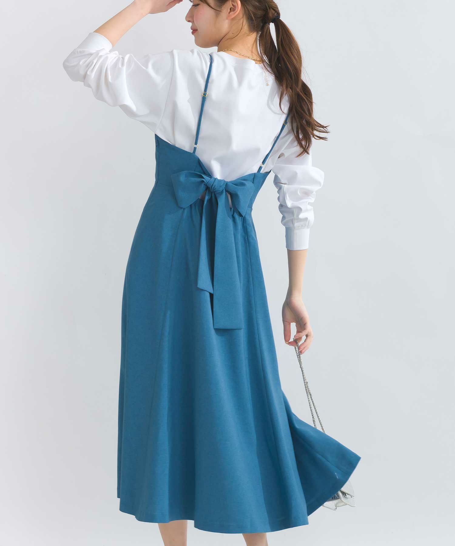 Plage Back ribbonopen キャミワンピース > 代官山店・WEB限定》Back ribbon open キャミワンピース（ワンピース