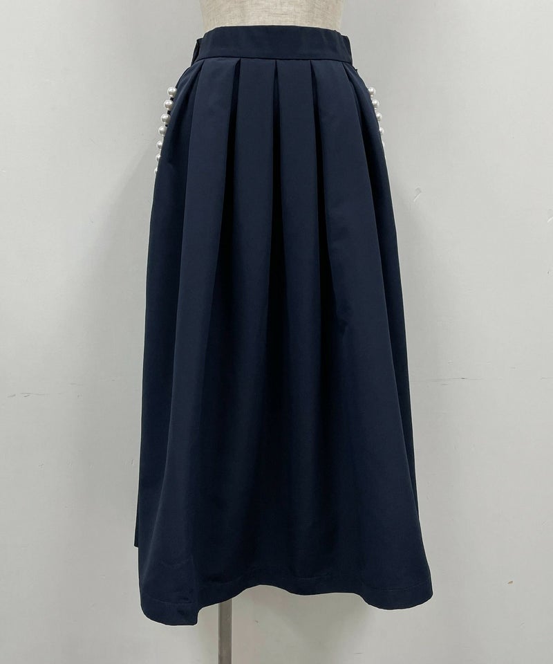 着用トルソーサイズ：B80, W60, H86 (Mサイズ着用）ネイビー