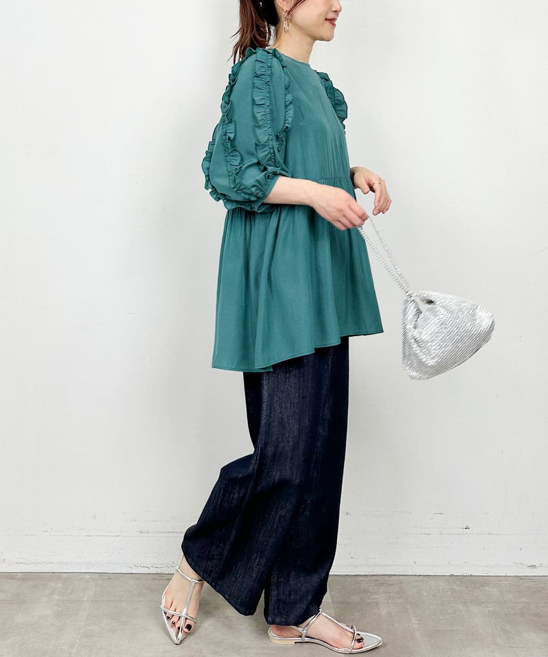 model：H164　着用サイズ：M　ダークグリーン