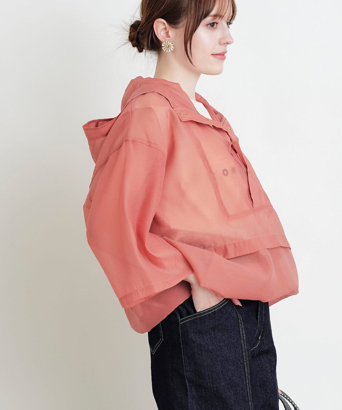 model：H164　着用サイズ：M　テラコッタ