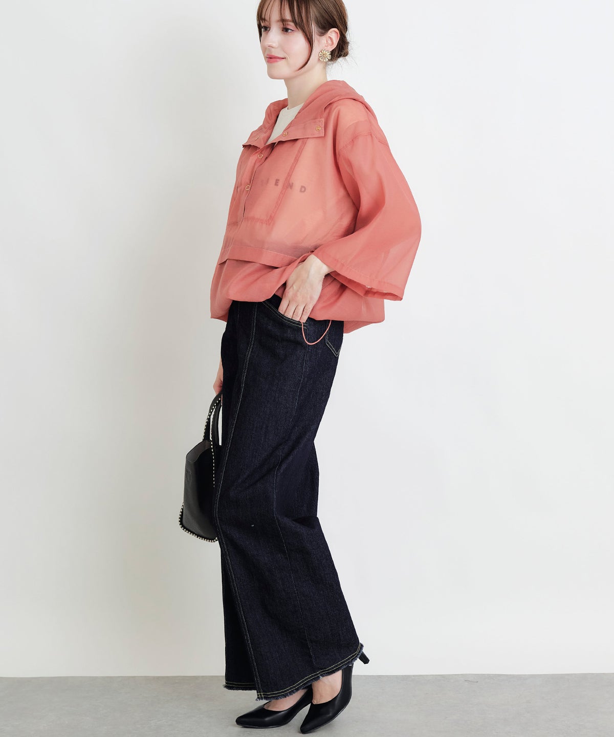 model：H160　着用サイズ：M　テラコッタ