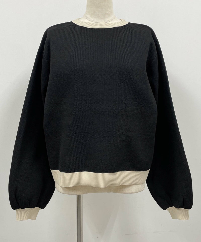 着用トルソーサイズ：B80, W60, H86 (Mサイズ着用）ブラック　前