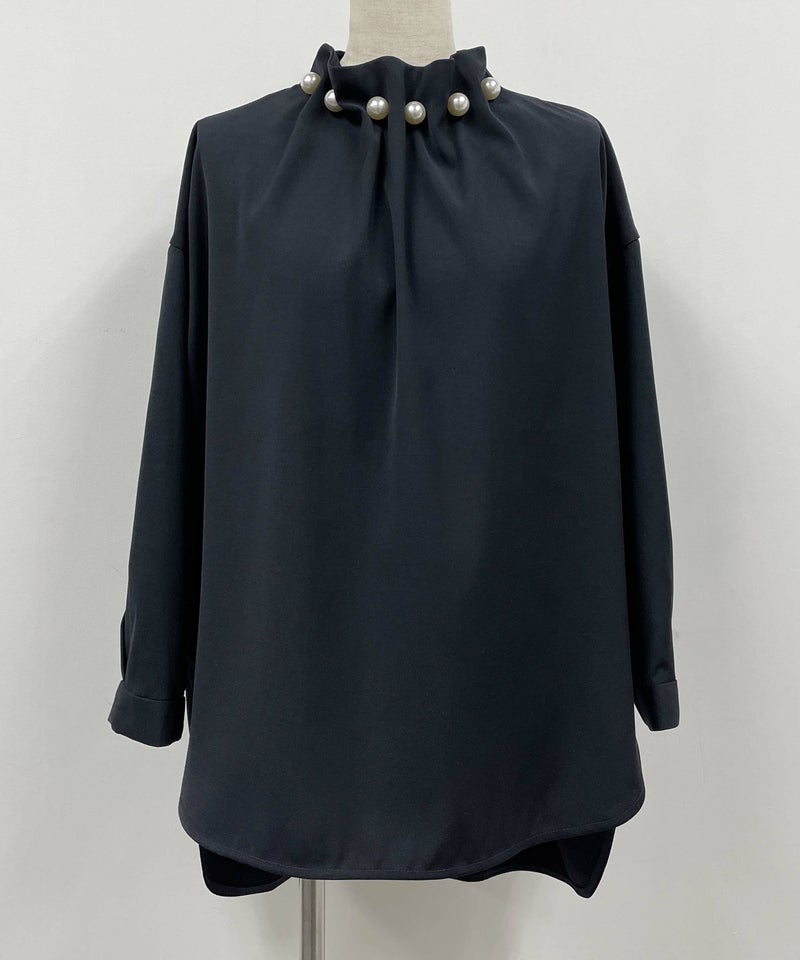 着用トルソーサイズ：B80, W60, H86 (Mサイズ着用）ネイビー