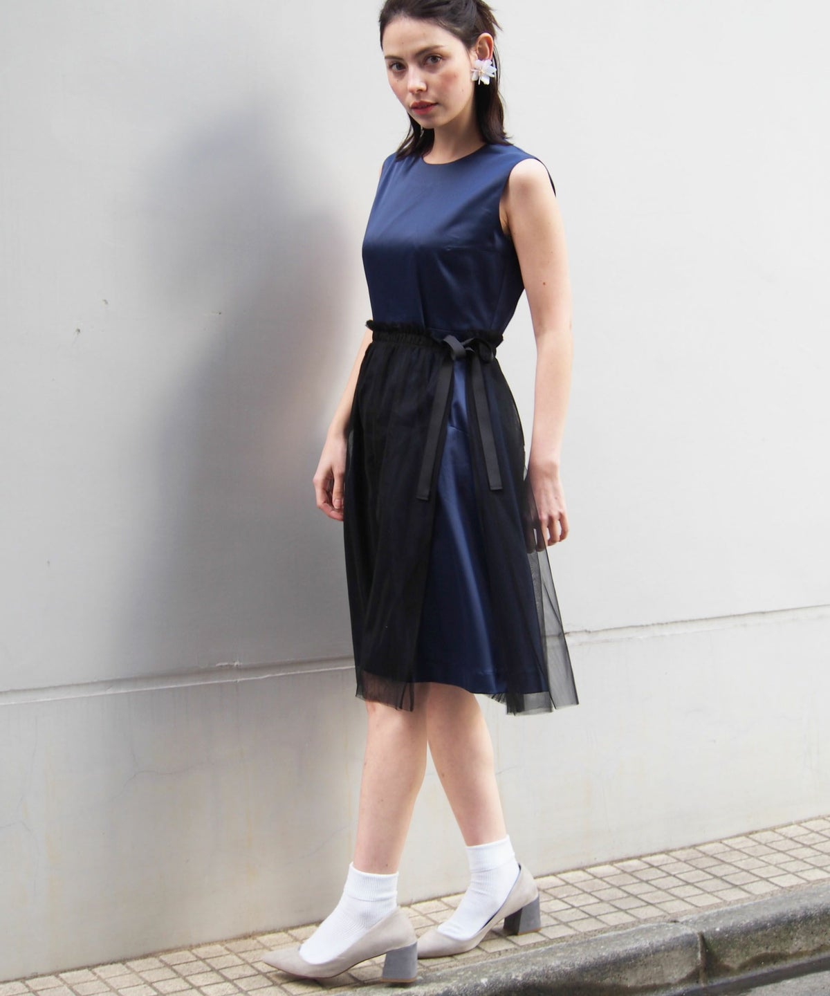 model：H160　着用サイズ：M　ネイビー