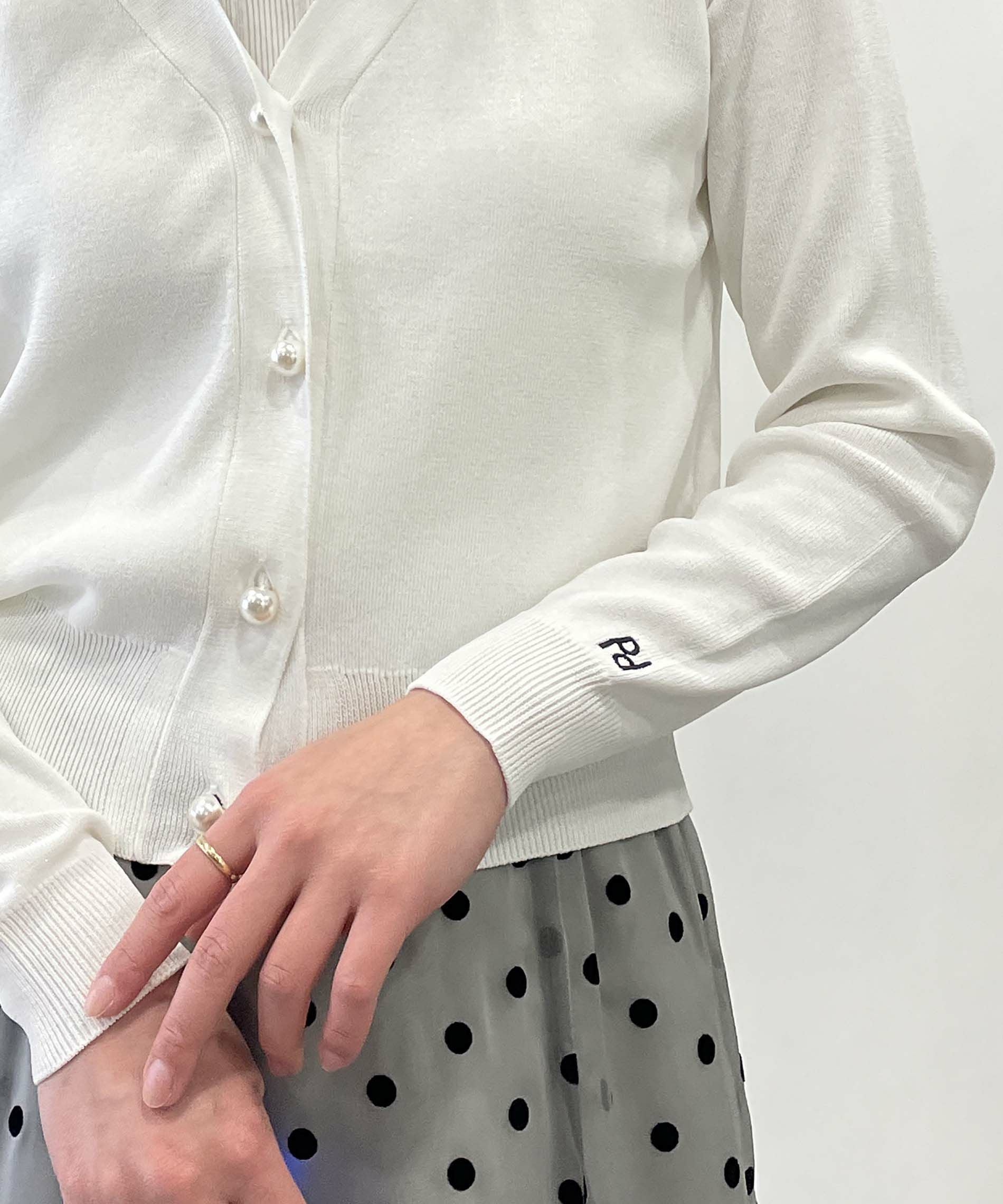 刺繍入りクロップドラメカーディガン | PICCIN (ピッチン) 公式通販