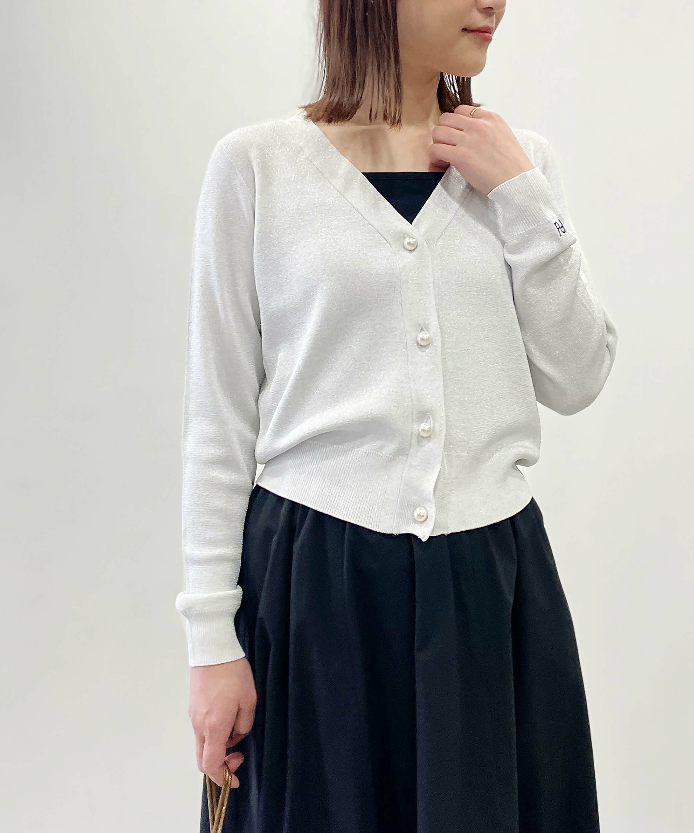 刺繍入りクロップドラメカーディガン | PICCIN (ピッチン) 公式通販