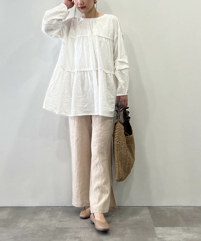 model：H164　着用サイズ：M オフホワイト