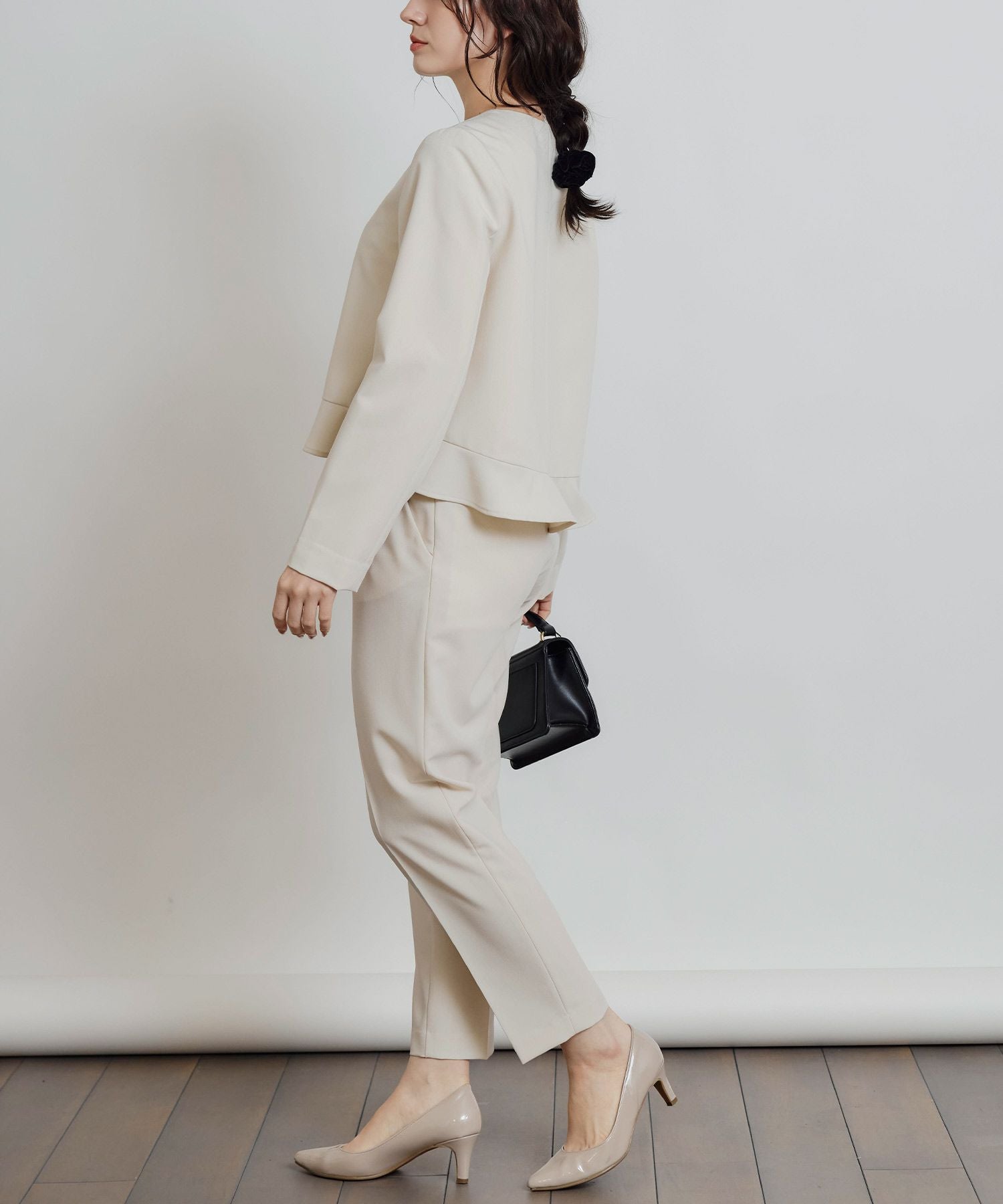 セットアップ可能】ペプラムパールジャケット | PICCIN (ピッチン