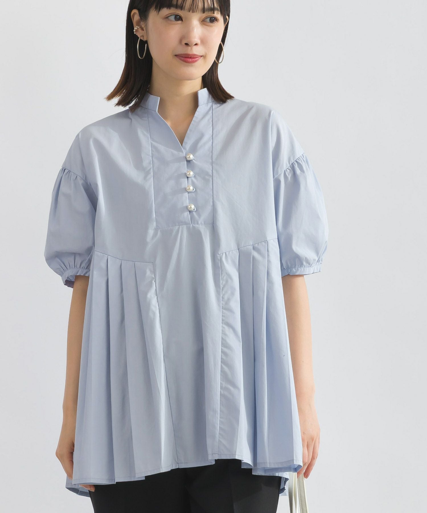 裾プリーツパールボタンブラウス | PICCIN (ピッチン) 公式通販