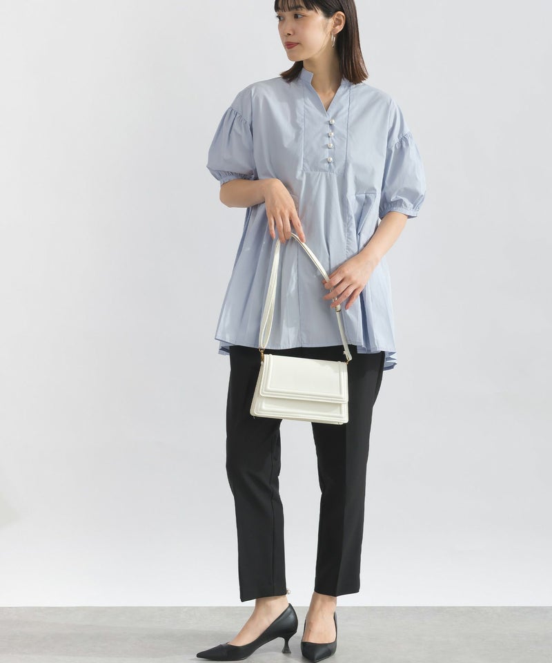 model：H162　着用サイズ：M　サックスブルー