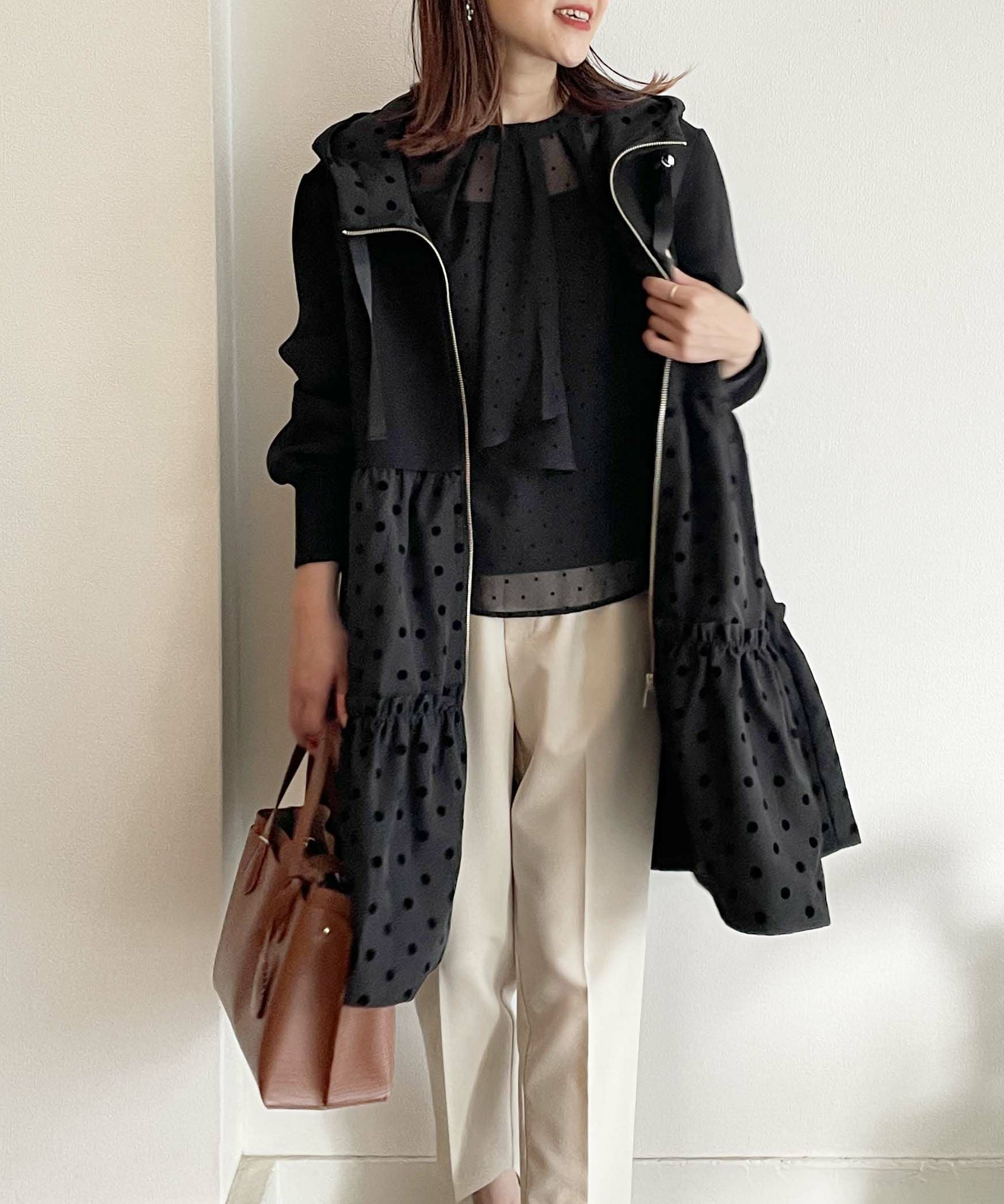 フロッキードットシアーボウタイブラウス | PICCIN (ピッチン) 公式通販