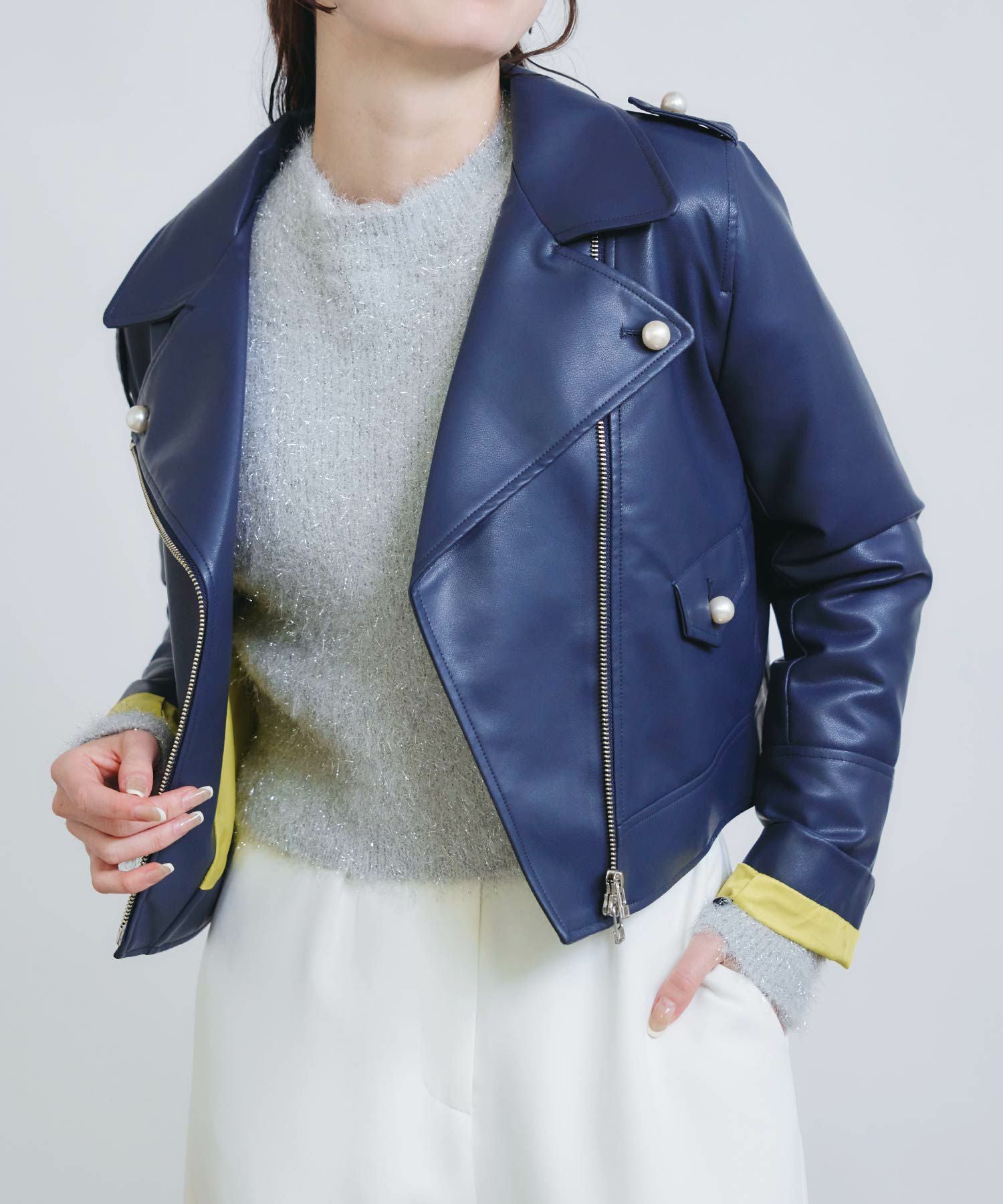 エコレザーパールライダースジャケット | PICCIN (ピッチン) 公式通販