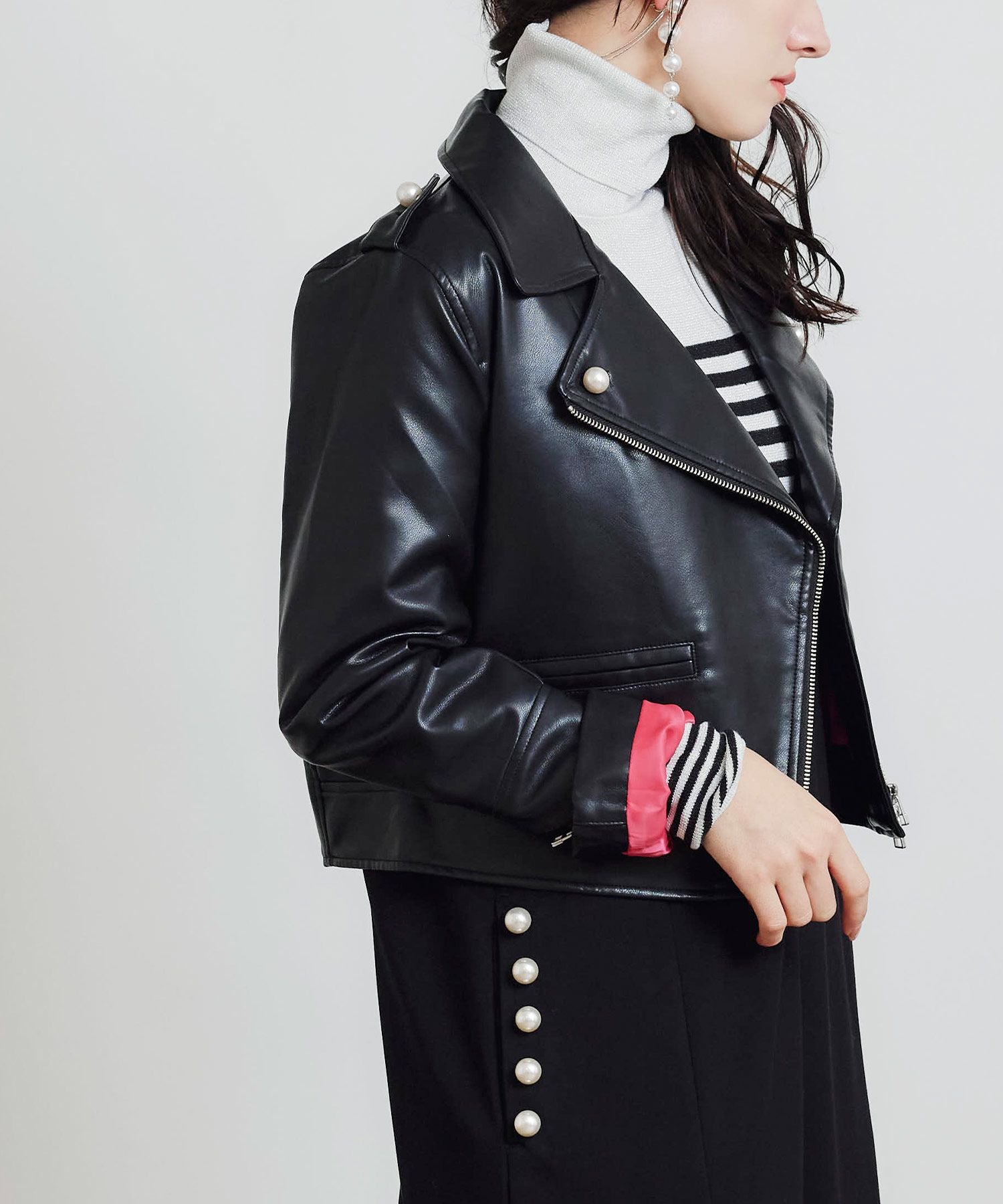 エコレザーパールライダースジャケット | PICCIN (ピッチン) 公式通販