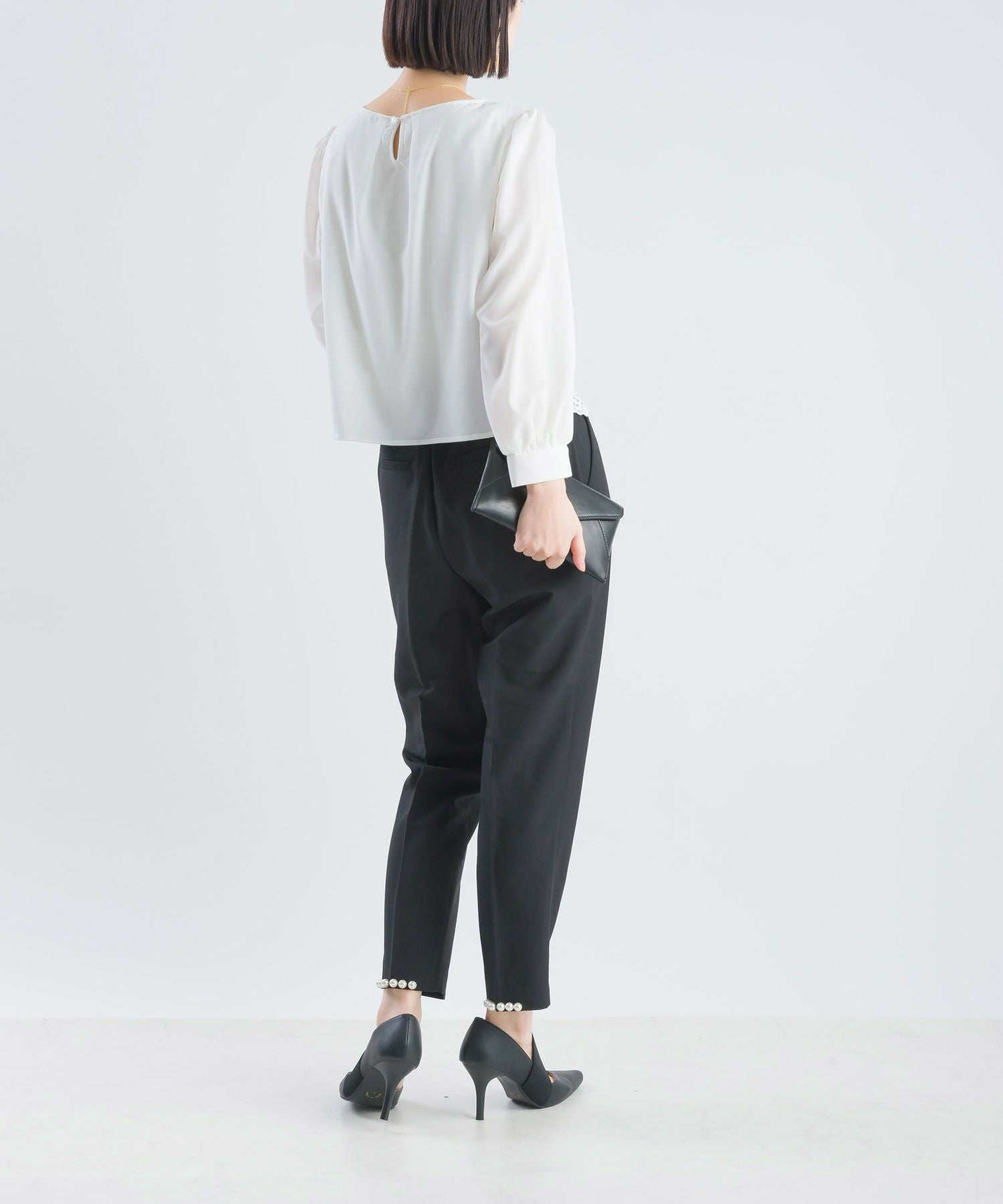 パールビジューケープパンツセットアップ RUIRUE BOUTIQUE パールビジューケープパンツセットアップ(7号~13号