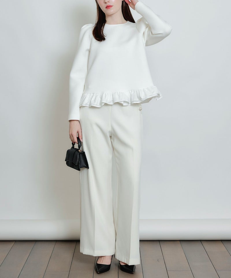 model：H160　着用サイズ：M　オフホワイト