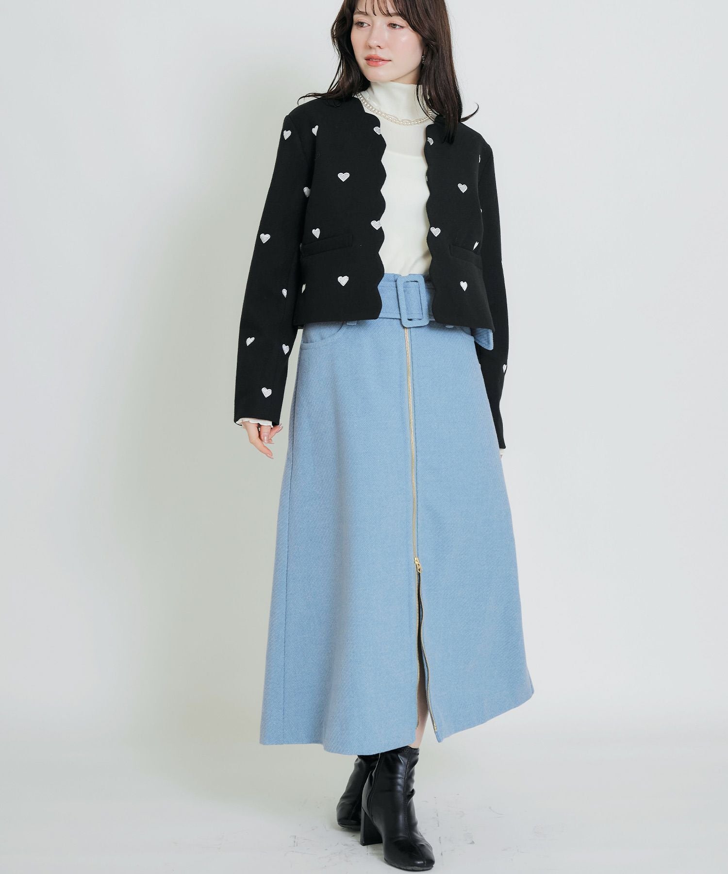 ハート刺繍スカラップジャケット | PICCIN (ピッチン) 公式通販