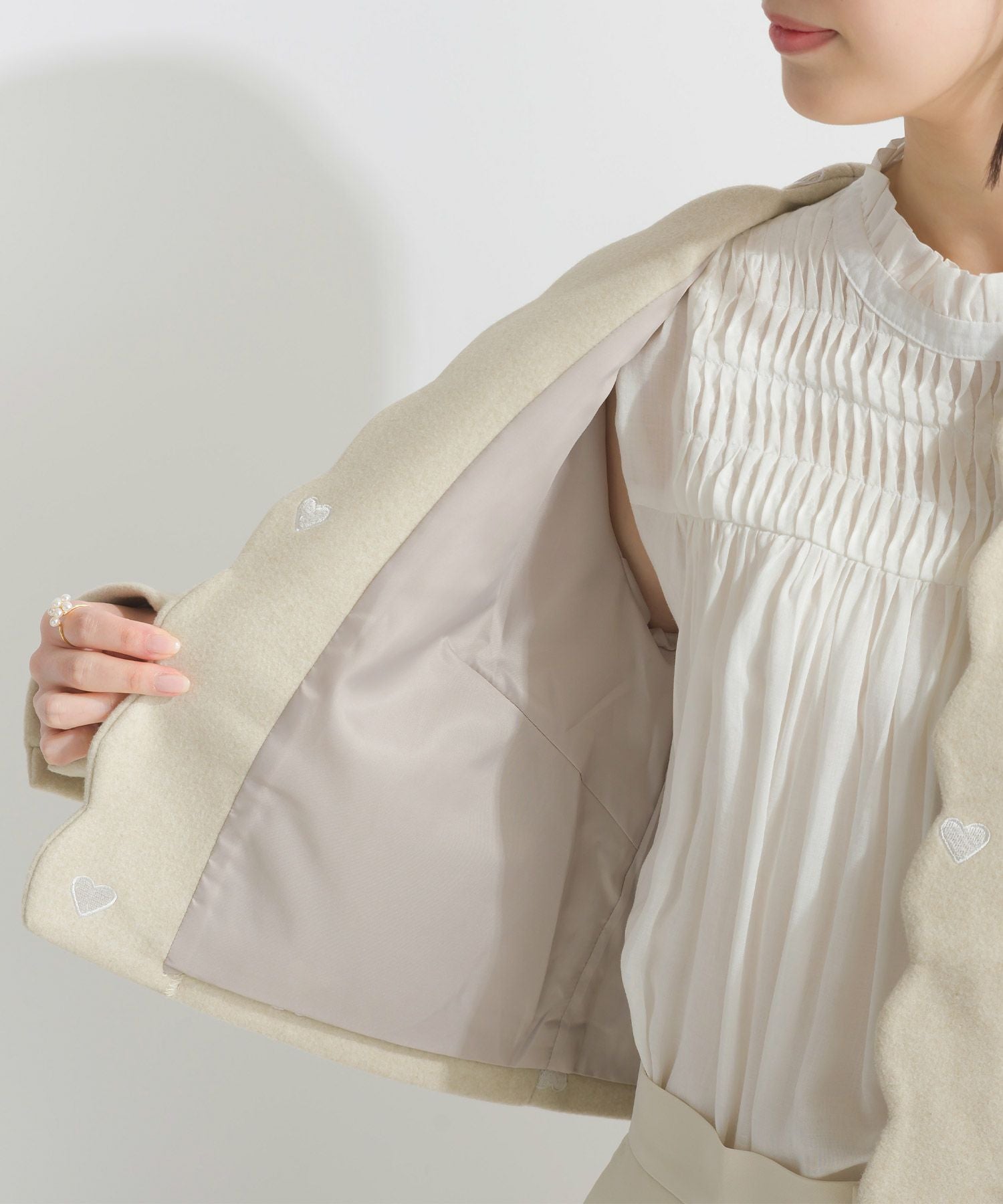 ハート刺繍スカラップジャケット | PICCIN (ピッチン) 公式通販