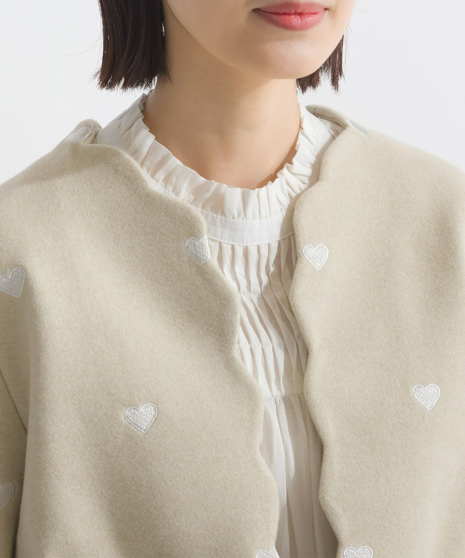 ハート刺繍スカラップジャケット | PICCIN (ピッチン) 公式通販