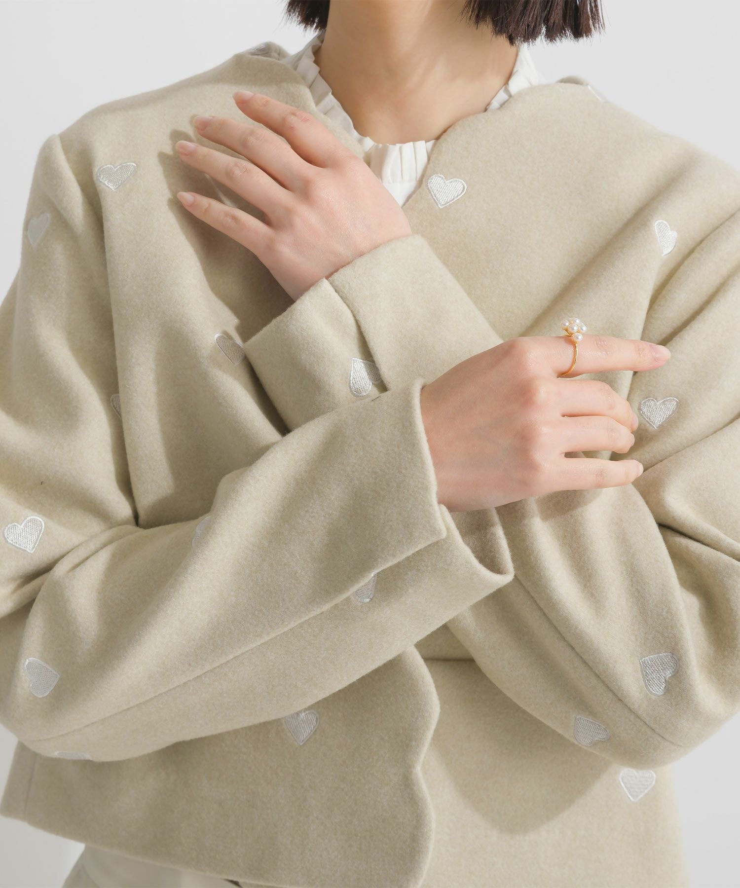ハート刺繍スカラップジャケット | PICCIN (ピッチン) 公式通販
