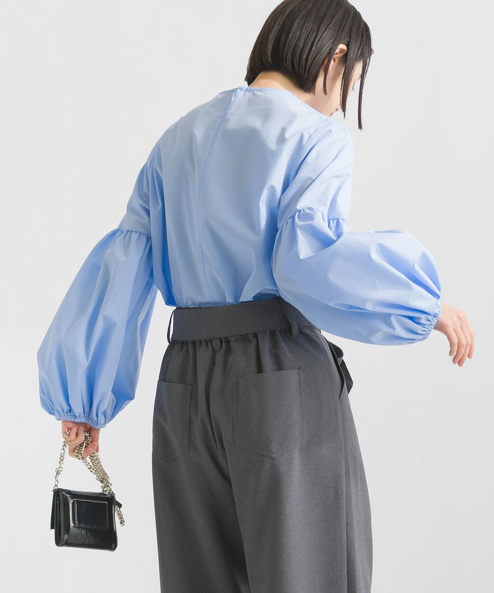 エムフィル ビッグバルーンパフスリーブブラウス ホワイト レディース 38【中古】【新入荷】◇ エムフィル ビッグバルーンパフスリーブブラウス ホワイト レディース