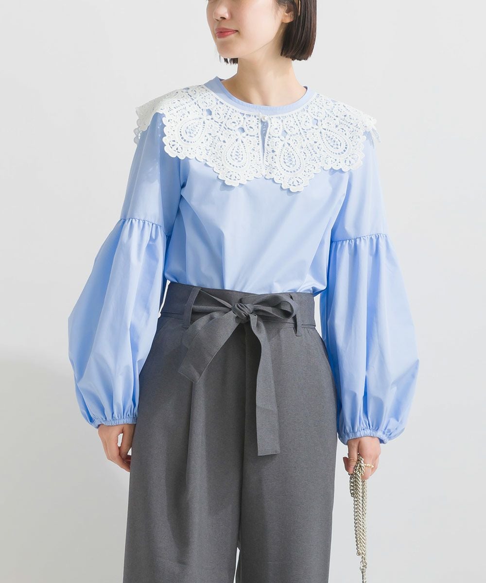 ☆専用☆　大人気ハンドメイド作家　moamamanさま　バルーンスリーブブラウス 作家さま作品 ♡ tomorrow バルーンスリーブブラウス ♡ オフホワイト