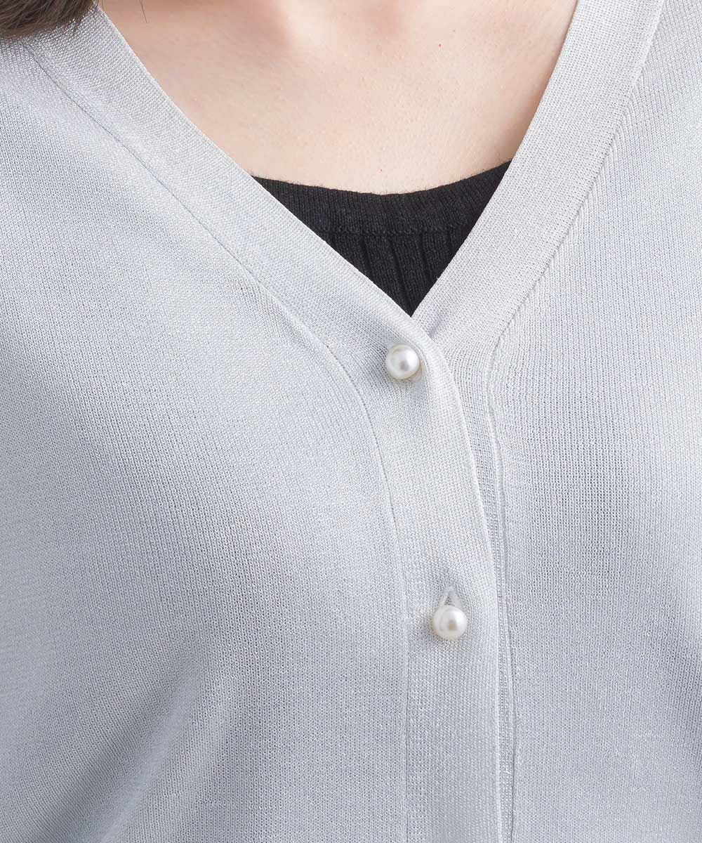 パールボタン刺繍入りラメカーディガン | PICCIN (ピッチン) 公式通販