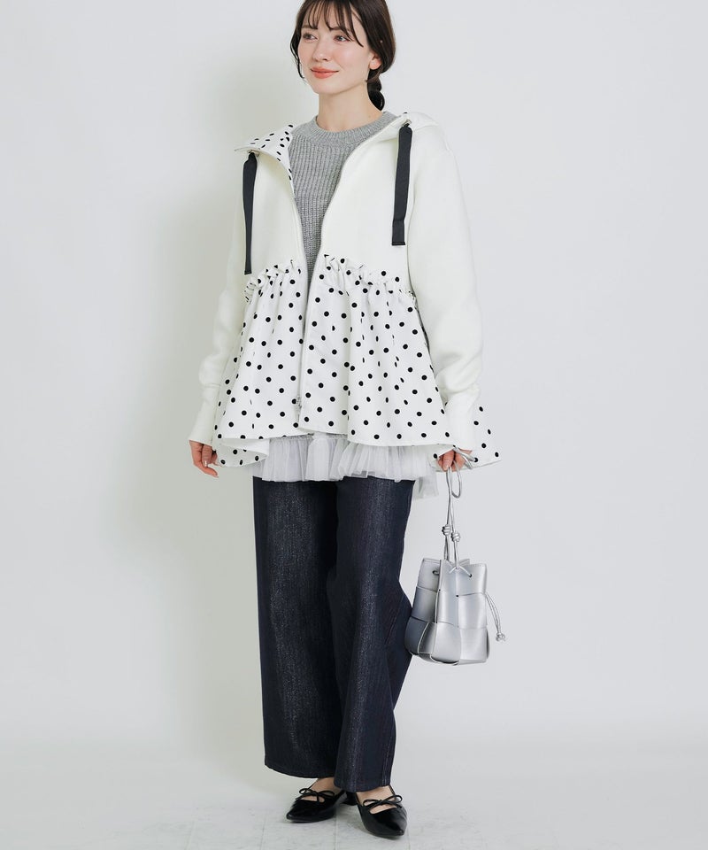 model：H155　着用サイズ：M　オフホワイト