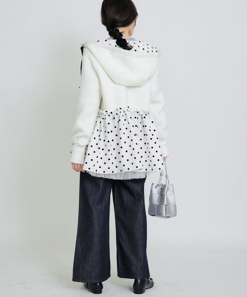 model：H155　着用サイズ：M　オフホワイト