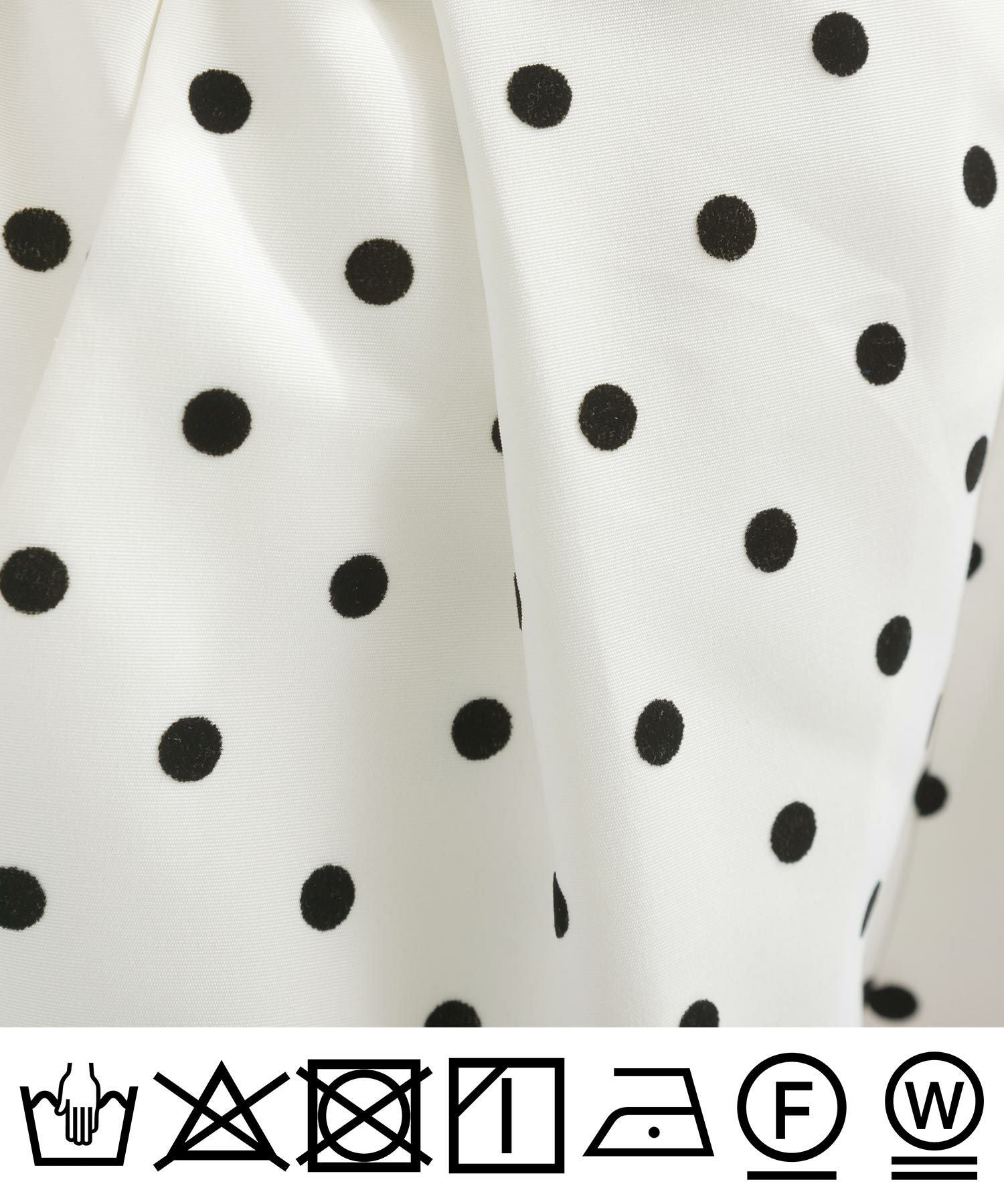 セットアップ可能】フロッキードットセンタープレスパンツ | PICCIN