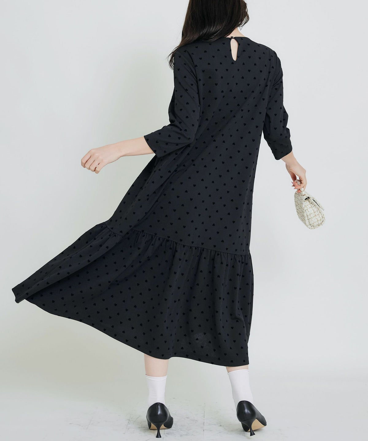 model：H155　着用サイズ：M　ブラック