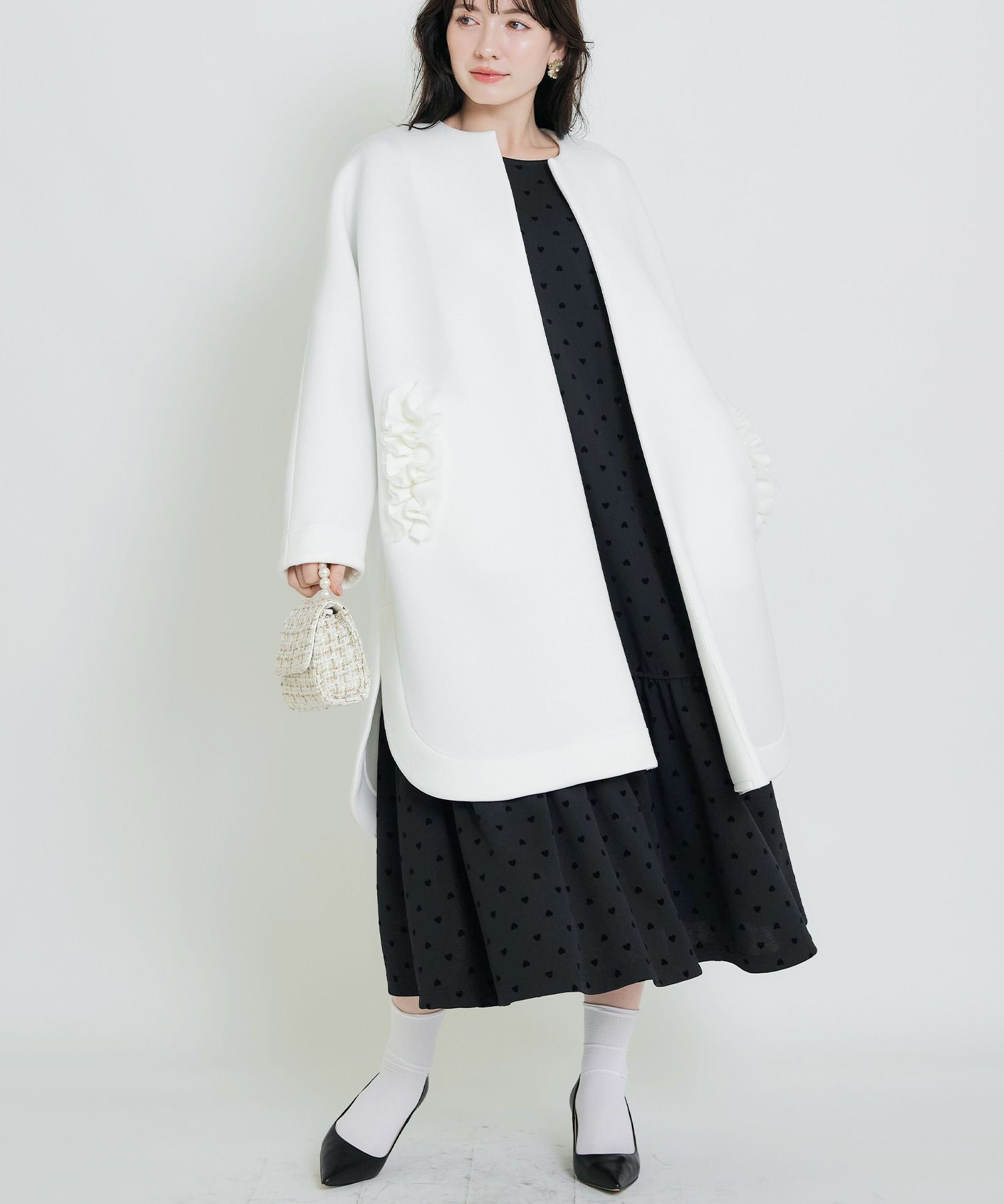 【新品】フロッキーオパールワンピース ハート柄フロッキーワンピース | PICCIN (ピッチン) 公式通販