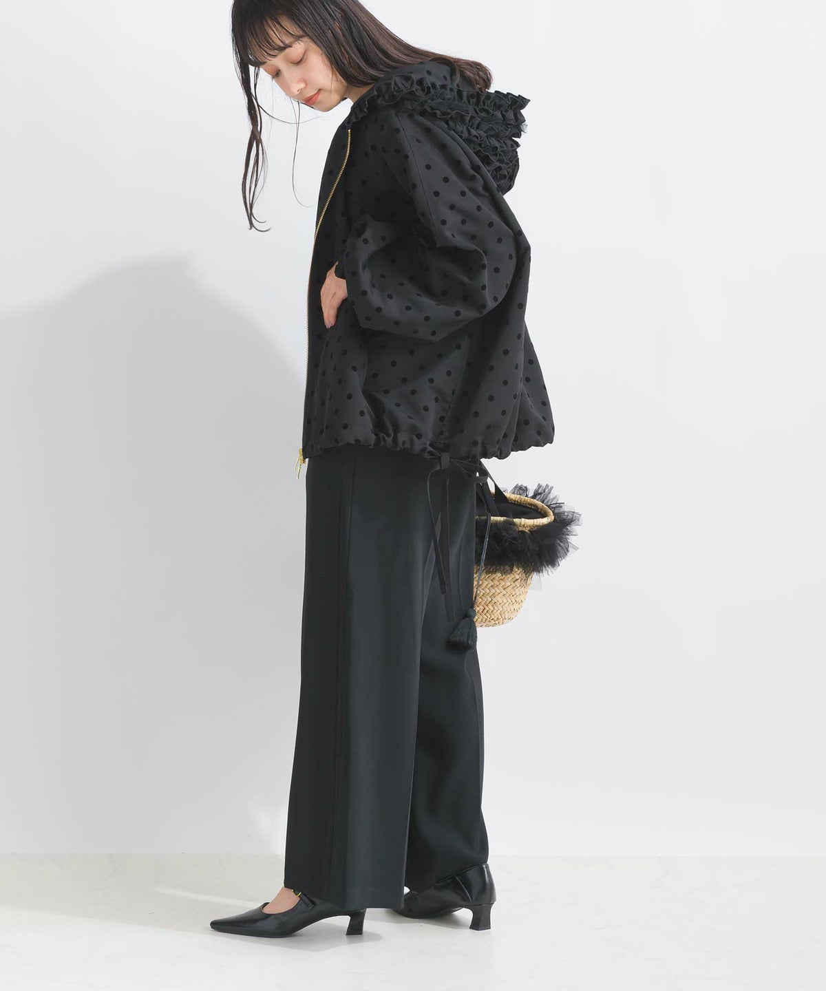 model：H157　着用サイズ：M　ブラック