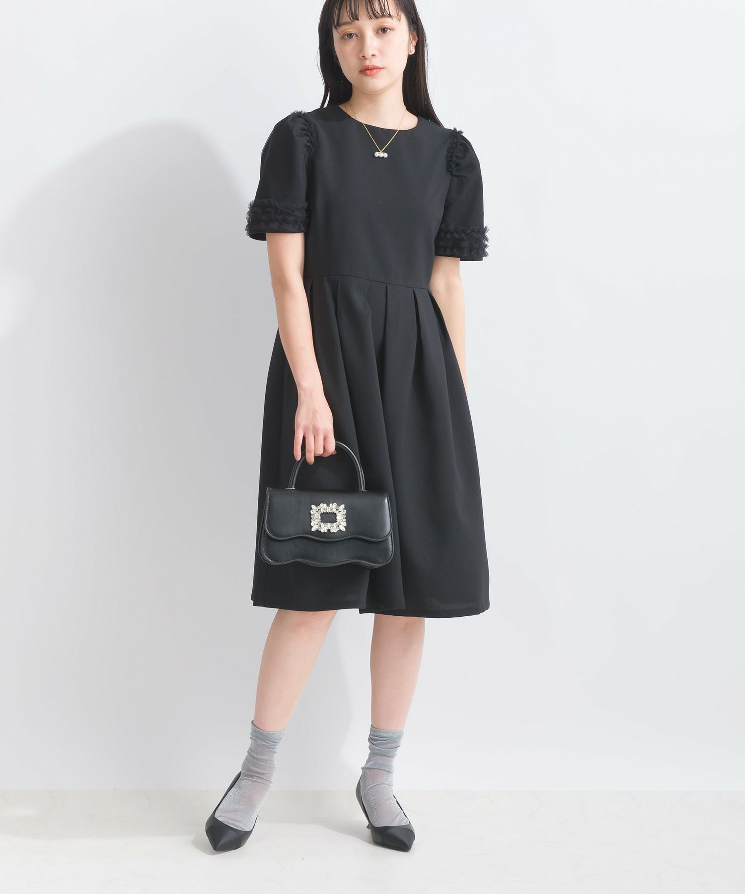 日本製】袖チュール切り替えワンピース | PICCIN (ピッチン) 公式通販