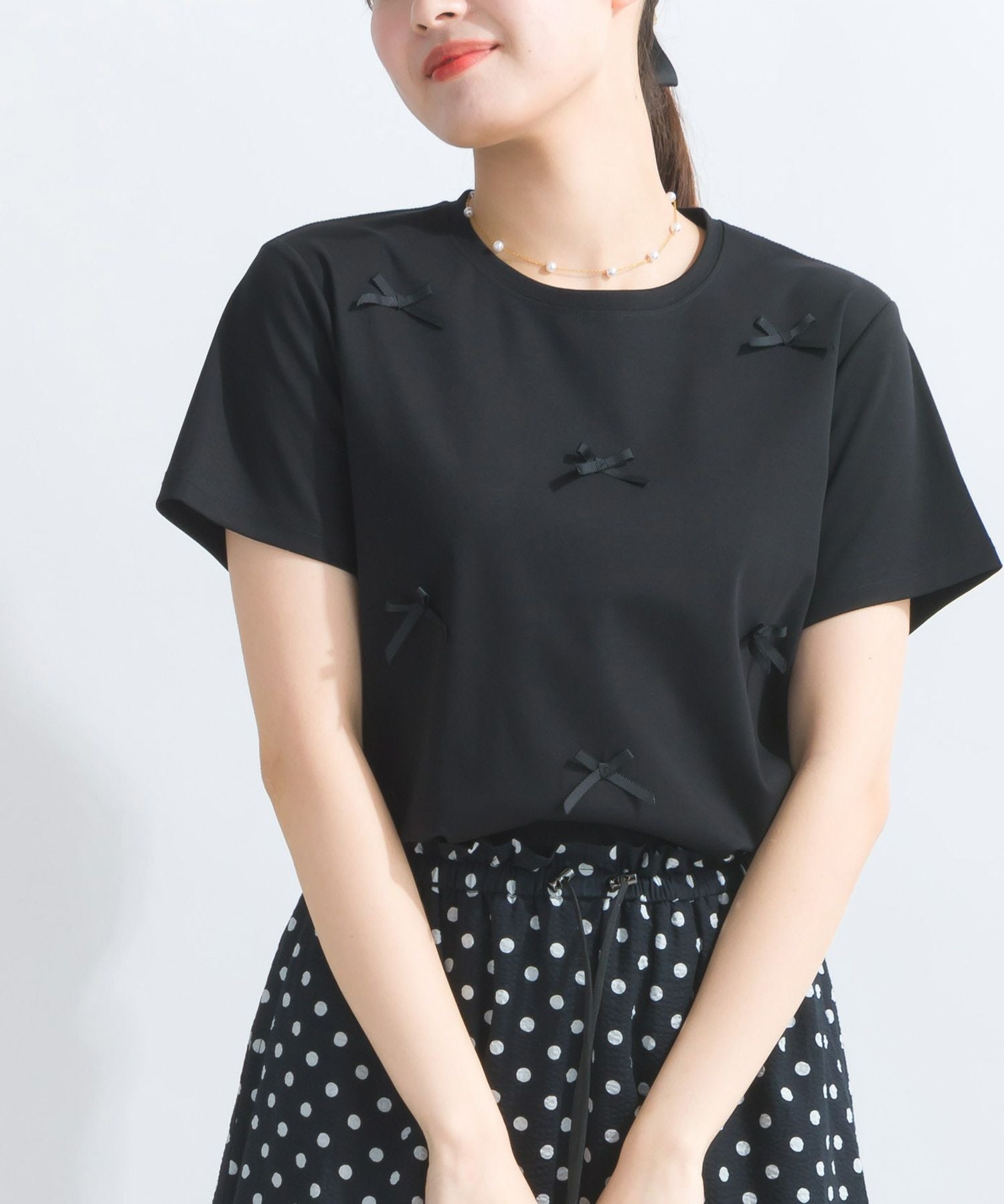 新品未使用 バックリボンボーダーＴシャツ ボーダーリボンTシャツ | レディースファッション通販 - DHOLIC