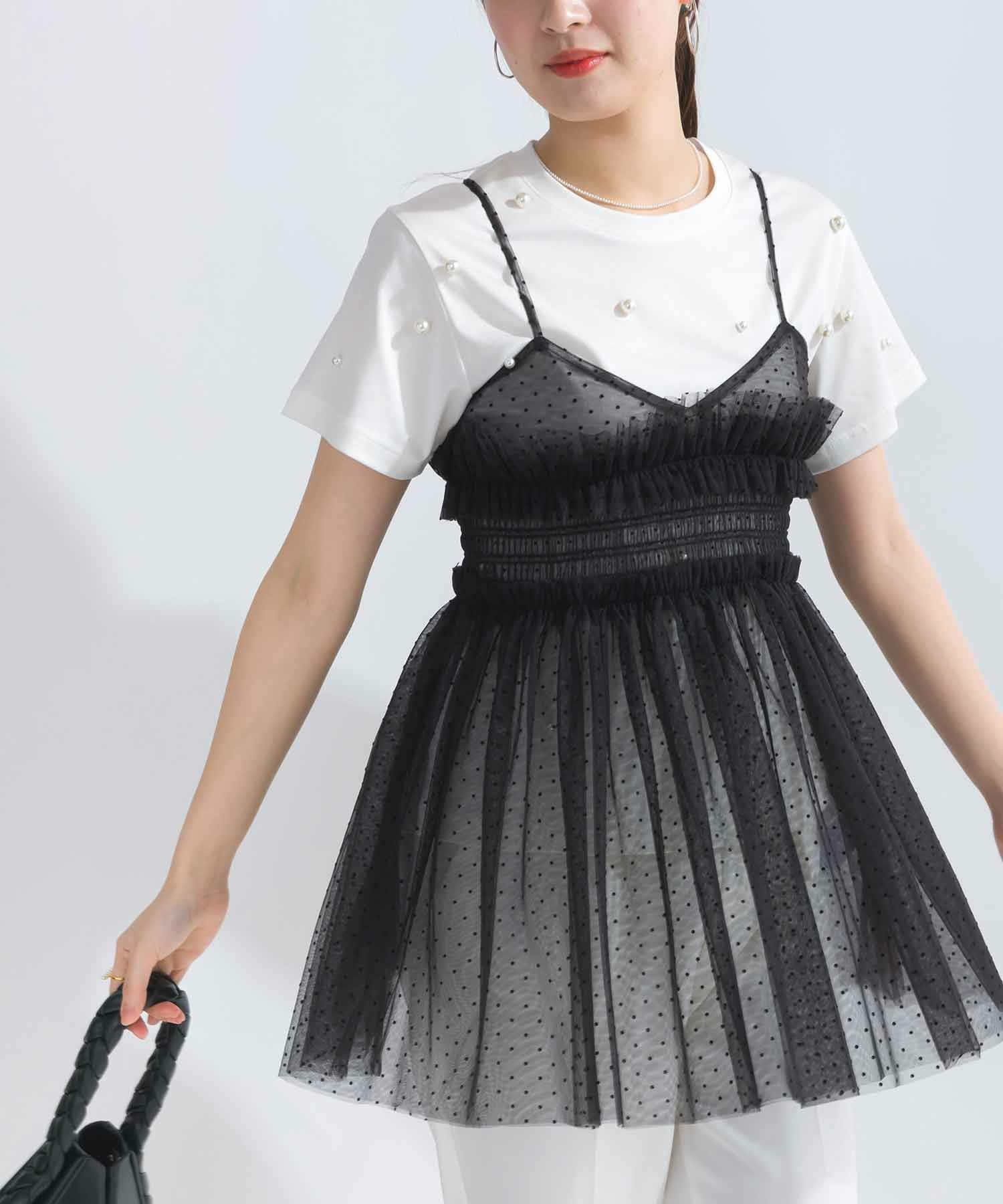 ドットチュールキャミ ドットチュールキャミ | w closet(ダブルクローゼット)レディース