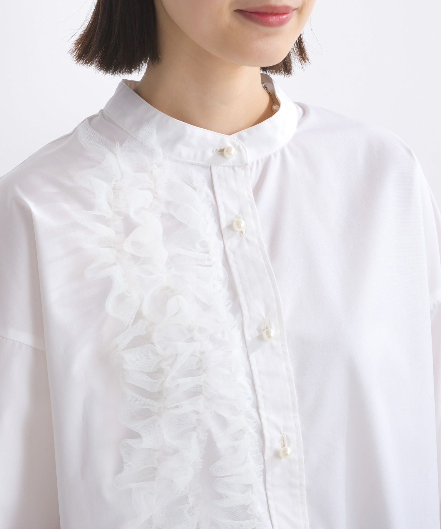 新品 チュールボリュームブラウス THE PAUSE】チュールボリュームブラウス | Whim Gazette(ウィム