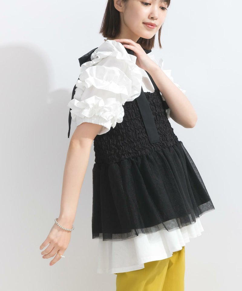 model：162cm　着用サイズ：M　ブラック