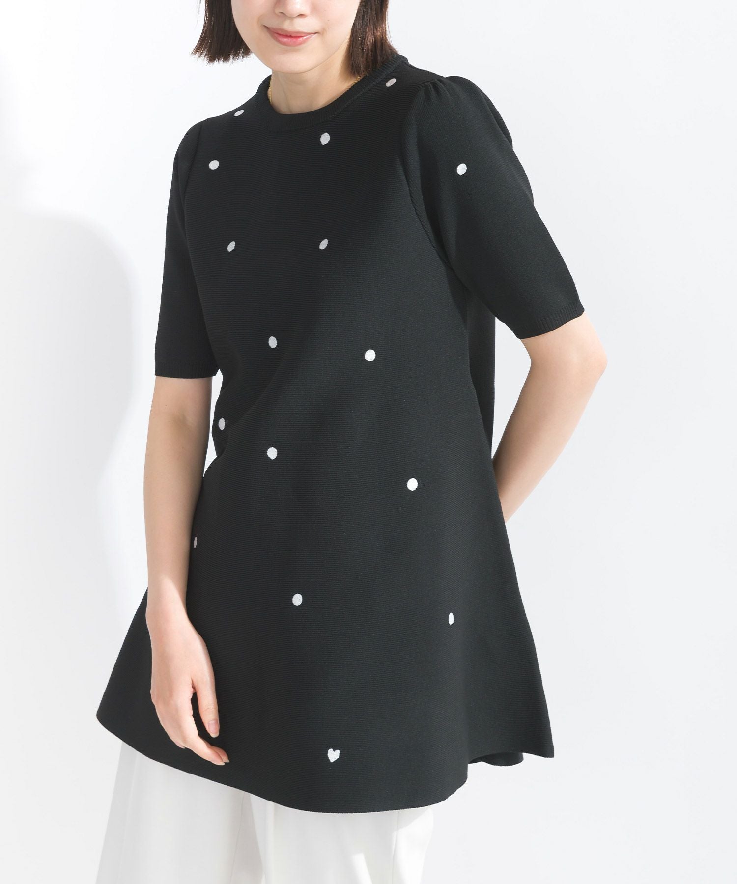ドット刺繍ニットチュニック | PICCIN (ピッチン) 公式通販