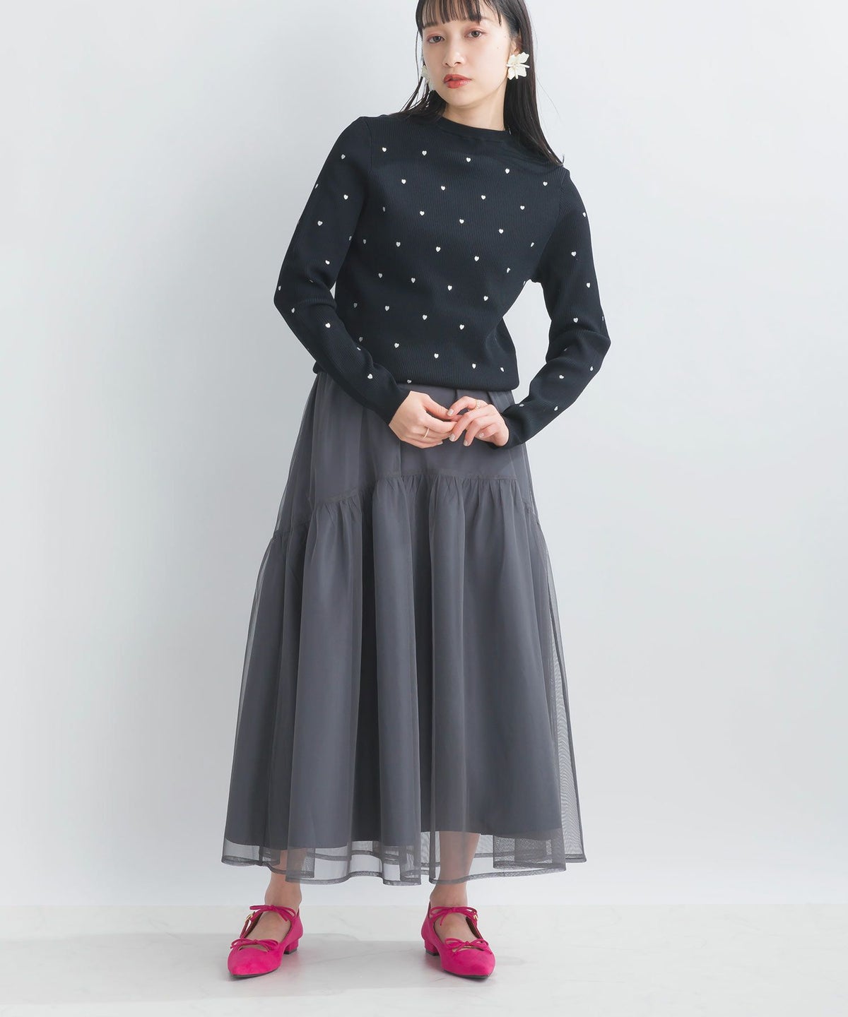 model：H157　着用サイズ：M　ブラック