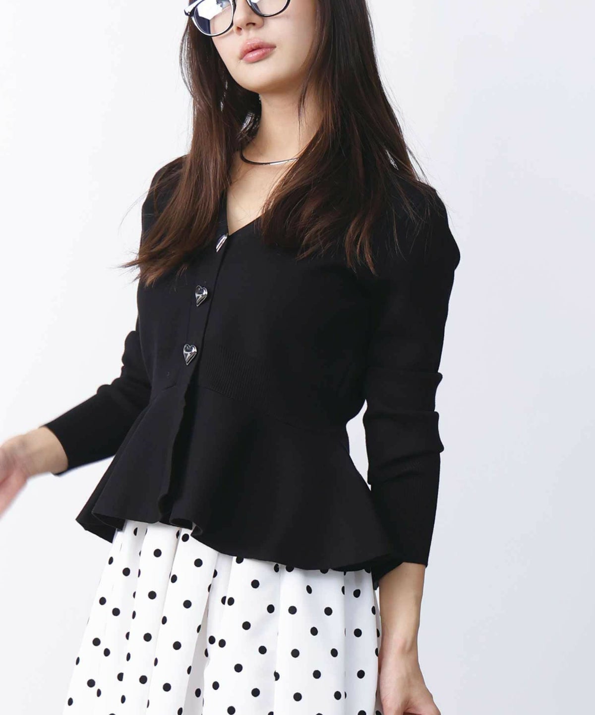 model：H160　着用サイズ：M　ブラック