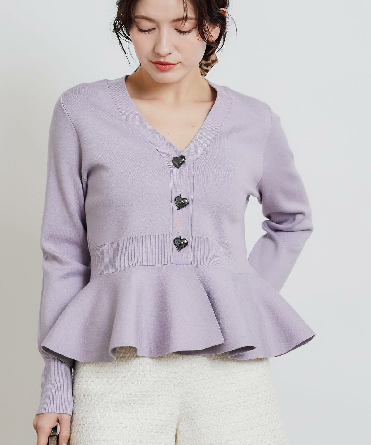 model：H155　着用サイズ：M　ラベンダー