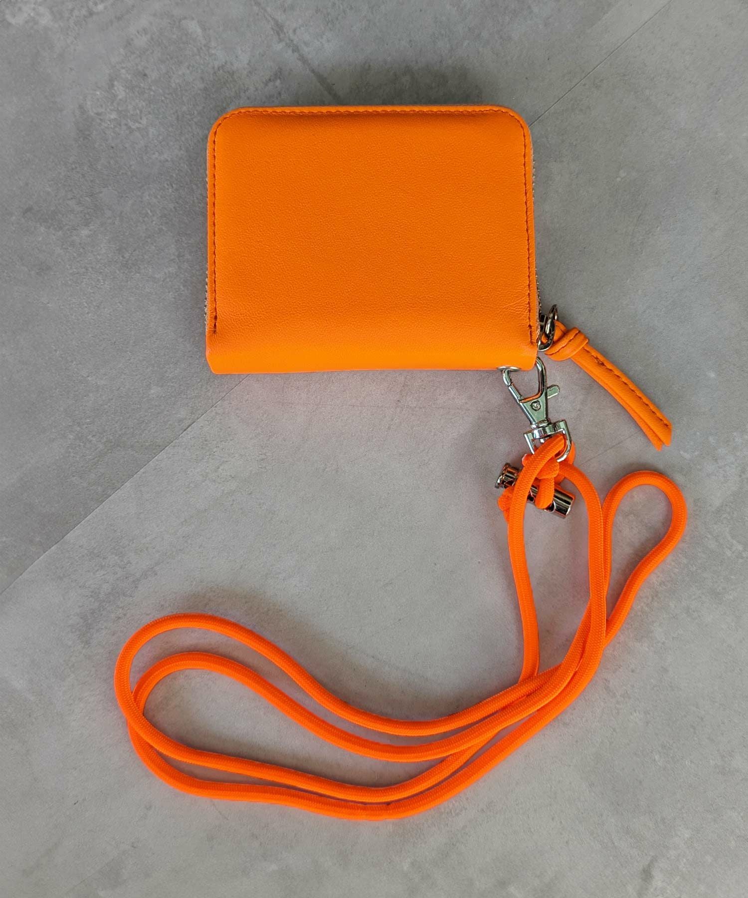 蛍光レザーストラップ付き・ジャバラカードウォレット | PICCIN